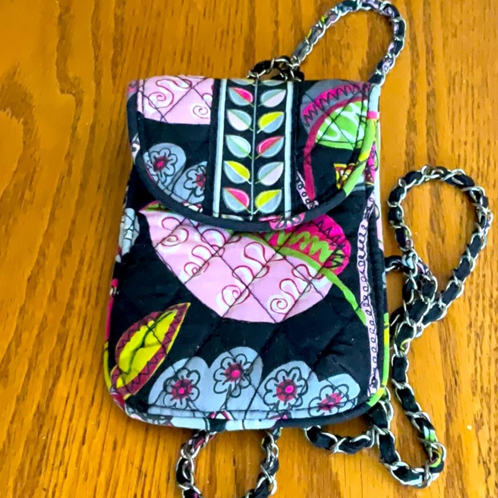 Vera Bradley Phone Case with Cross body Chain.